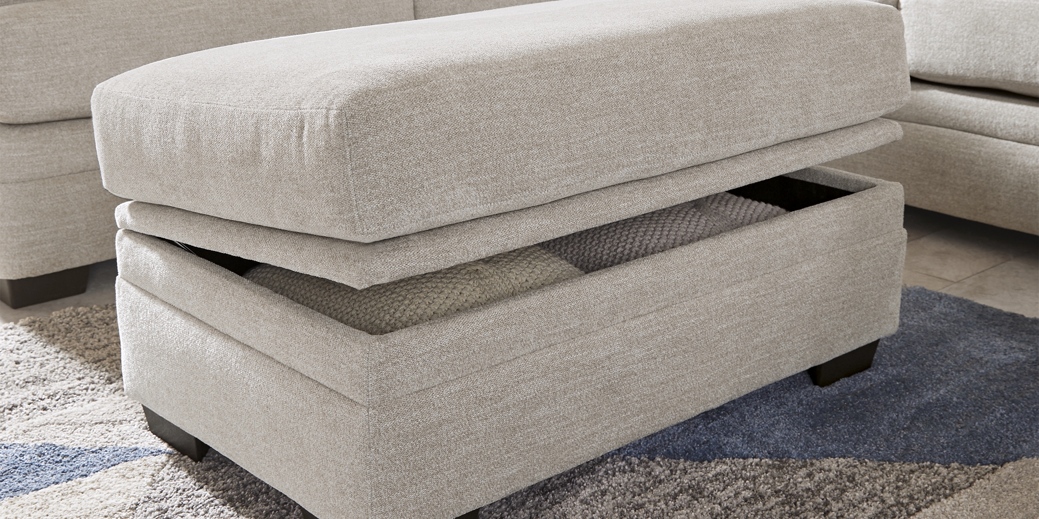 Copley Court Parchment 3 Pc Sectional Living Room - Thumbnail - Image 2