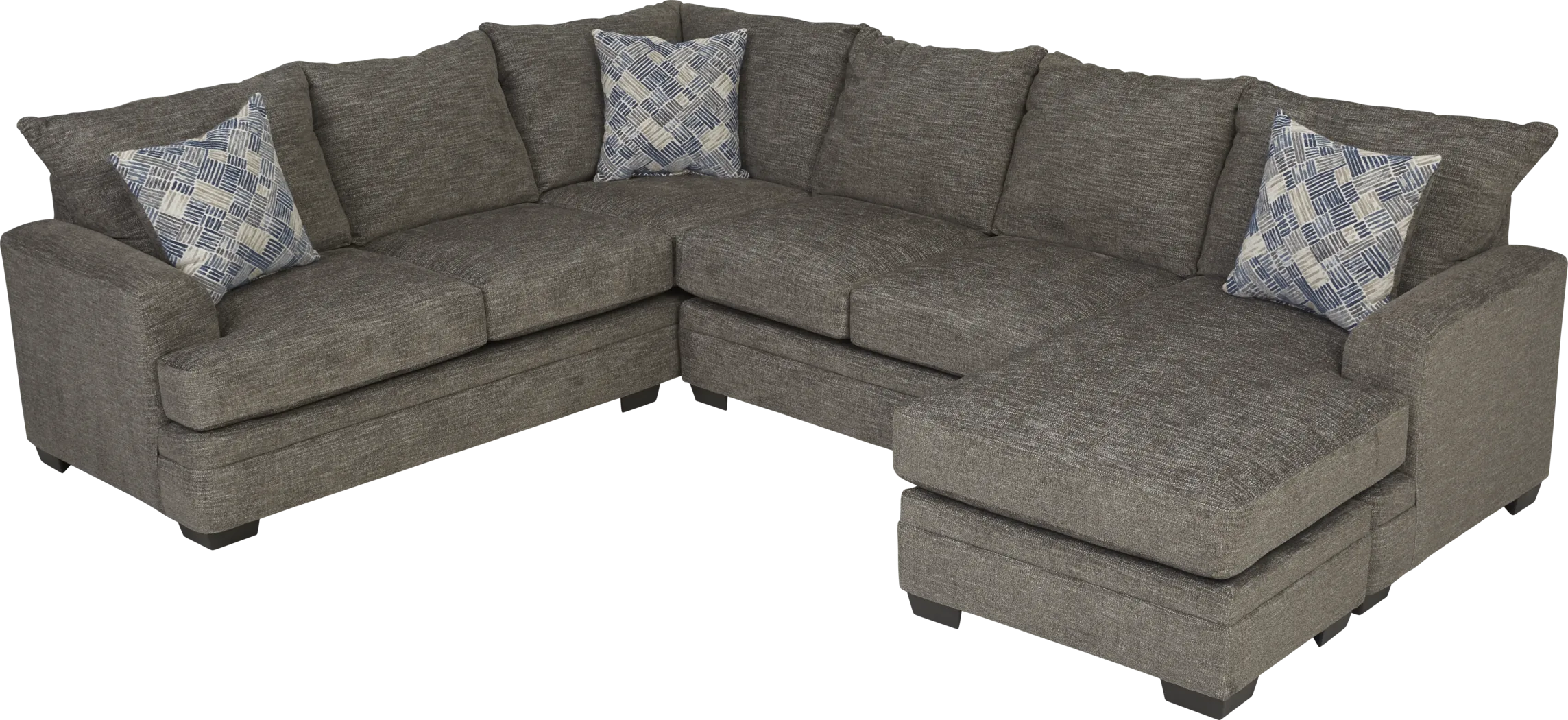 Copley Court Pewter 2 Pc Gel Foam Sleeper Sectional - Thumbnail - Image 4