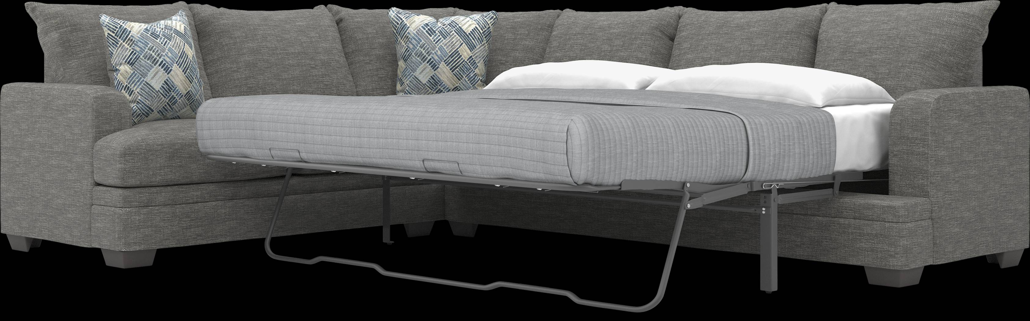 Copley Court Pewter 2 Pc Sleeper Sectional - Thumbnail - Image 3