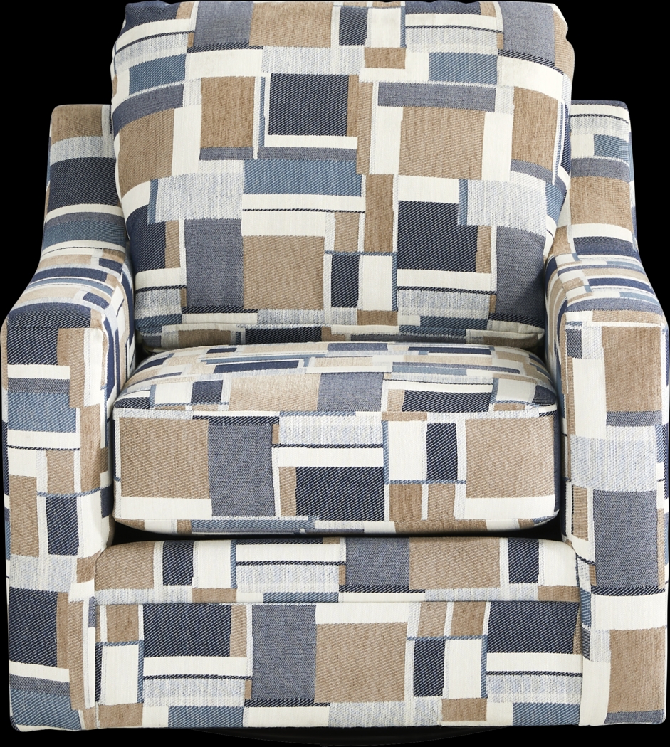 Copley Place Brown Accent Swivel Chair - Thumbnail - Image 2