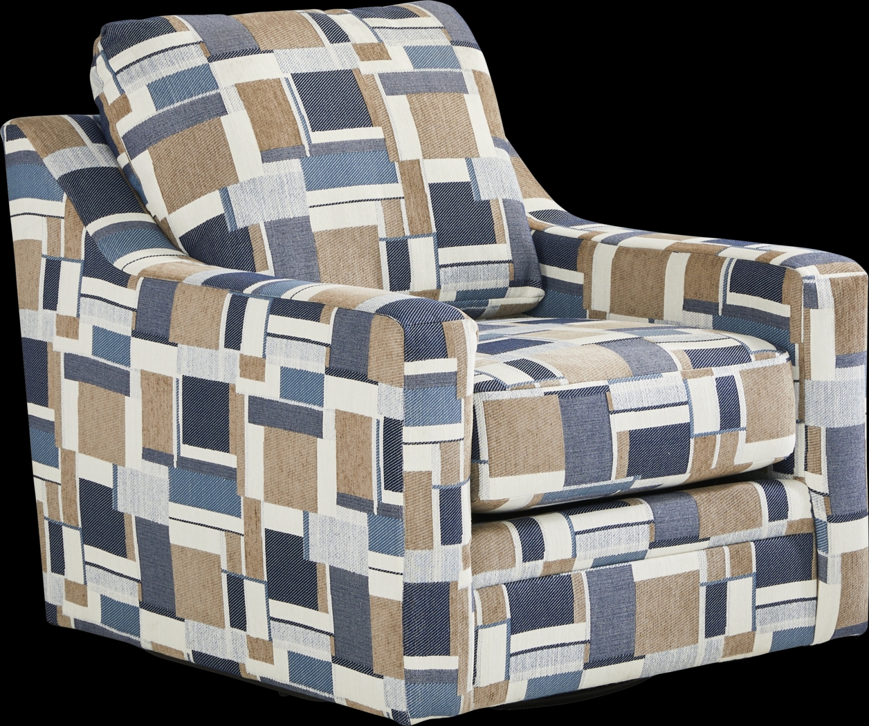 Copley Place Brown Accent Swivel Chair - Thumbnail - Image 1