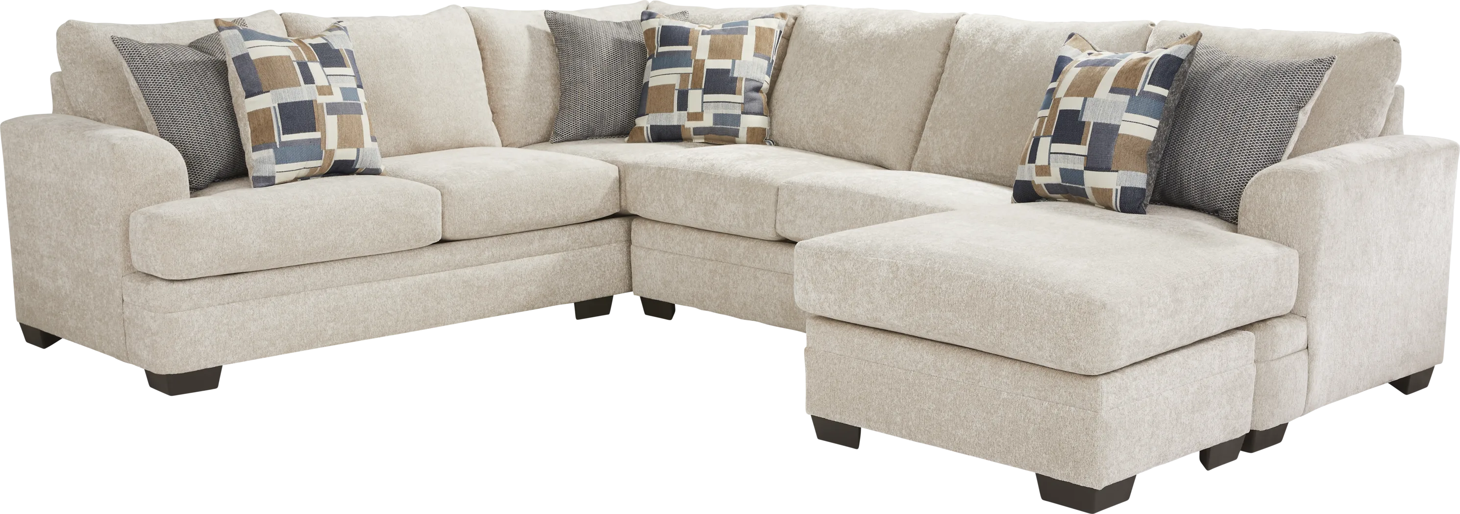 Copley Place Linen 2 Pc Gel Foam Sleeper Sectional - Thumbnail - Image 1