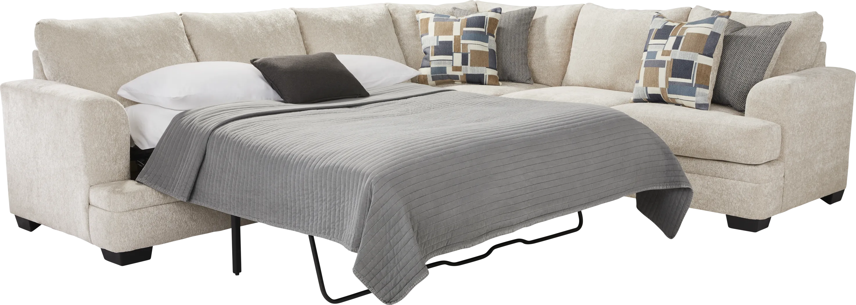 Copley Place Linen 2 Pc Sleeper Sectional - Thumbnail - Image 4