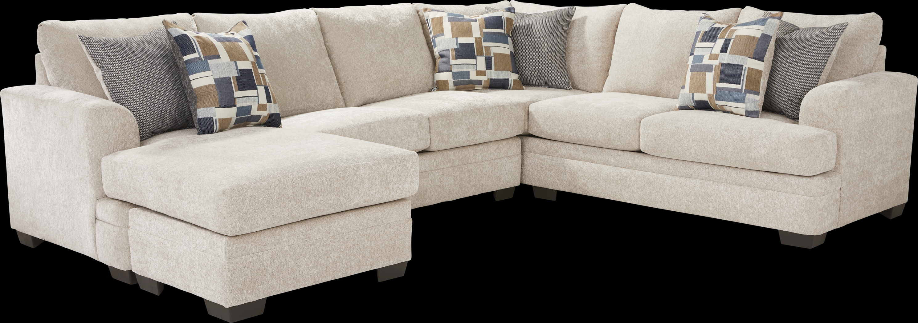 Copley Place Linen 2 Pc Sleeper Sectional - Thumbnail - Image 1