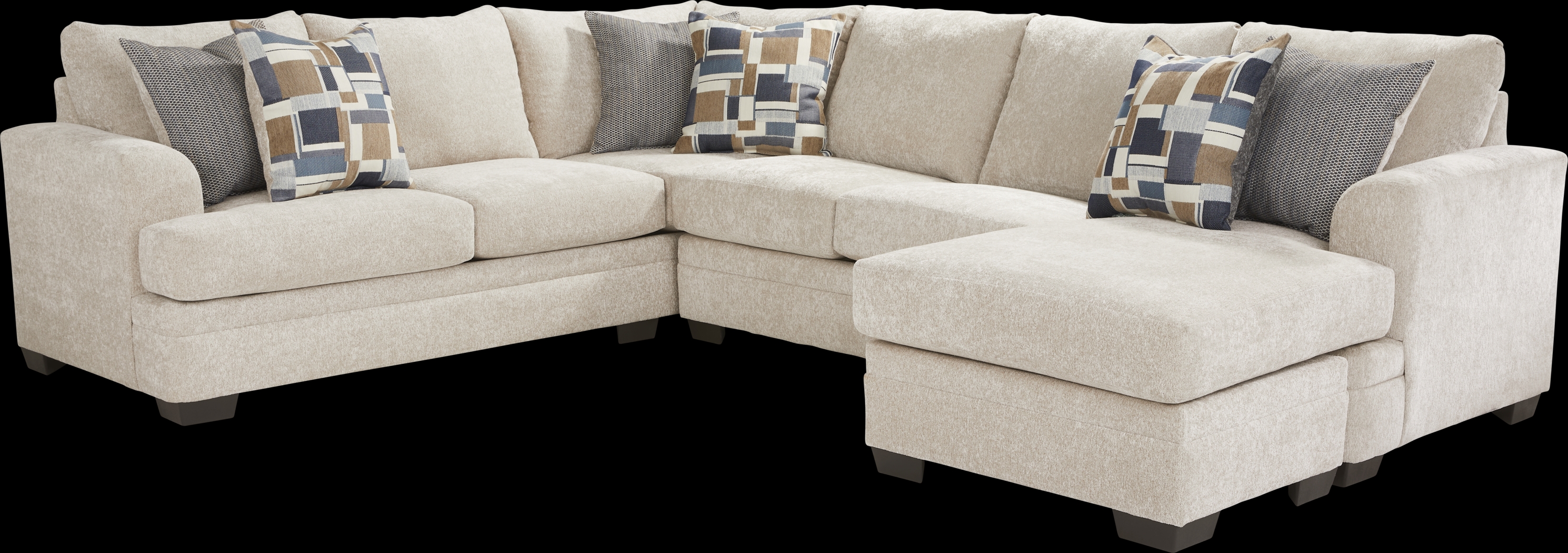 Copley Place Linen 2 Pc Sleeper Sectional - Thumbnail - Image 1