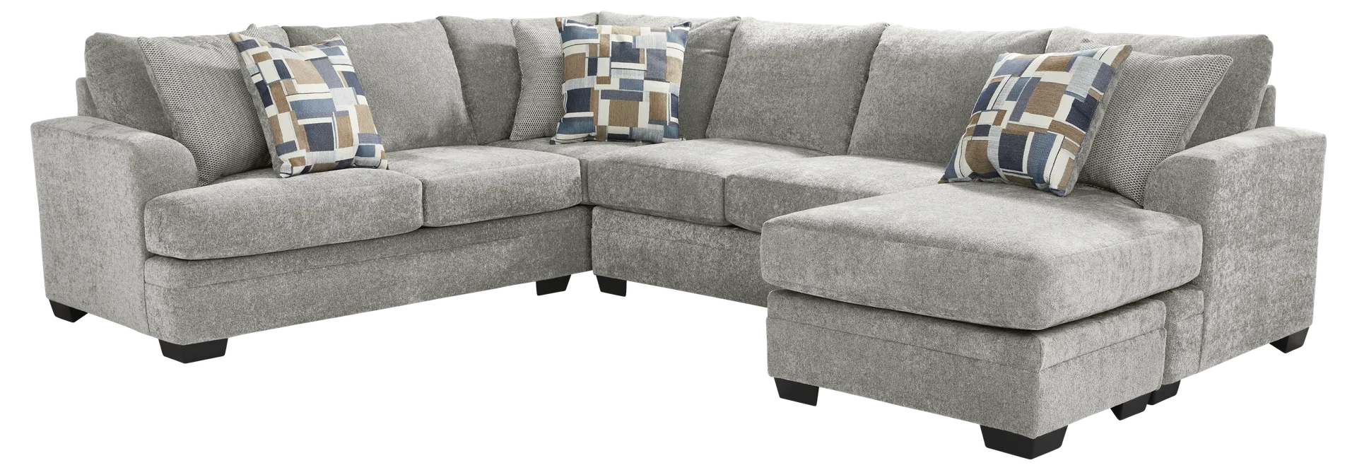 slate 2 pc right arm chaise sectional - sectional only