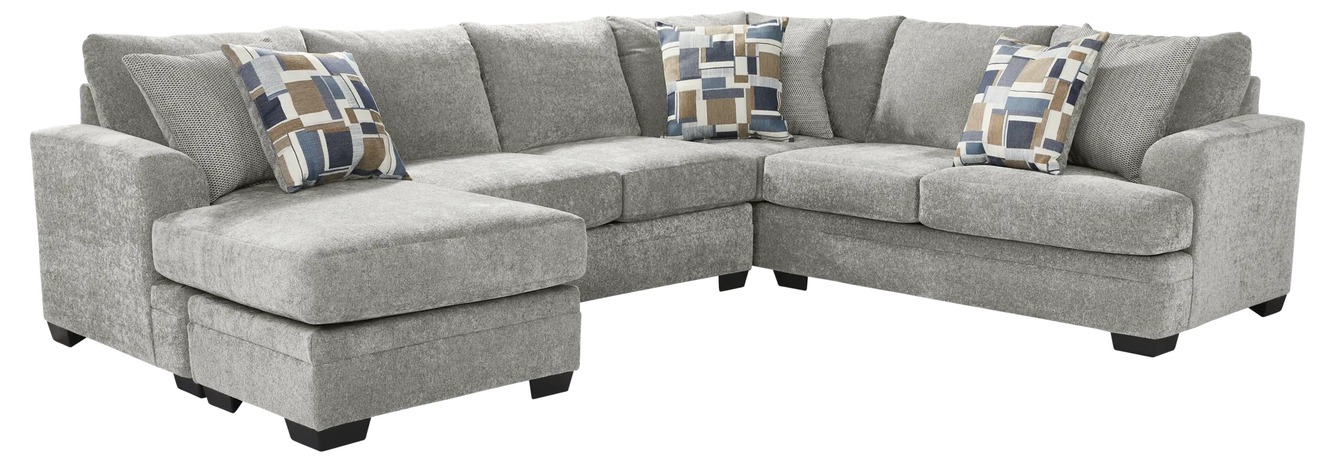 slate 2 pc left arm chaise sleeper sectional - sleeper sofa with sealy royale mattress