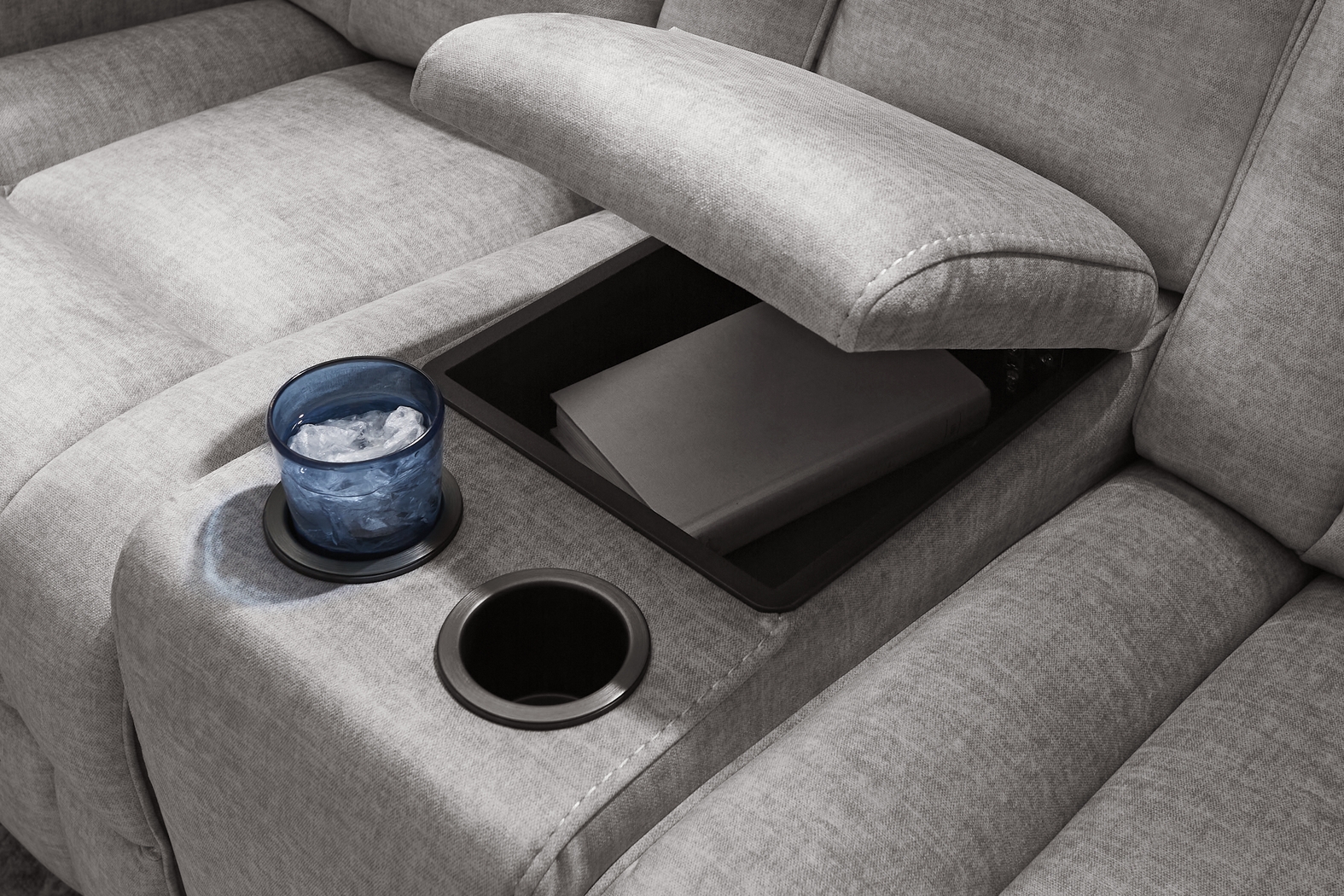 Copperfield Gray 8 Pc Dual Power Reclining Living Room - Thumbnail - Image 13