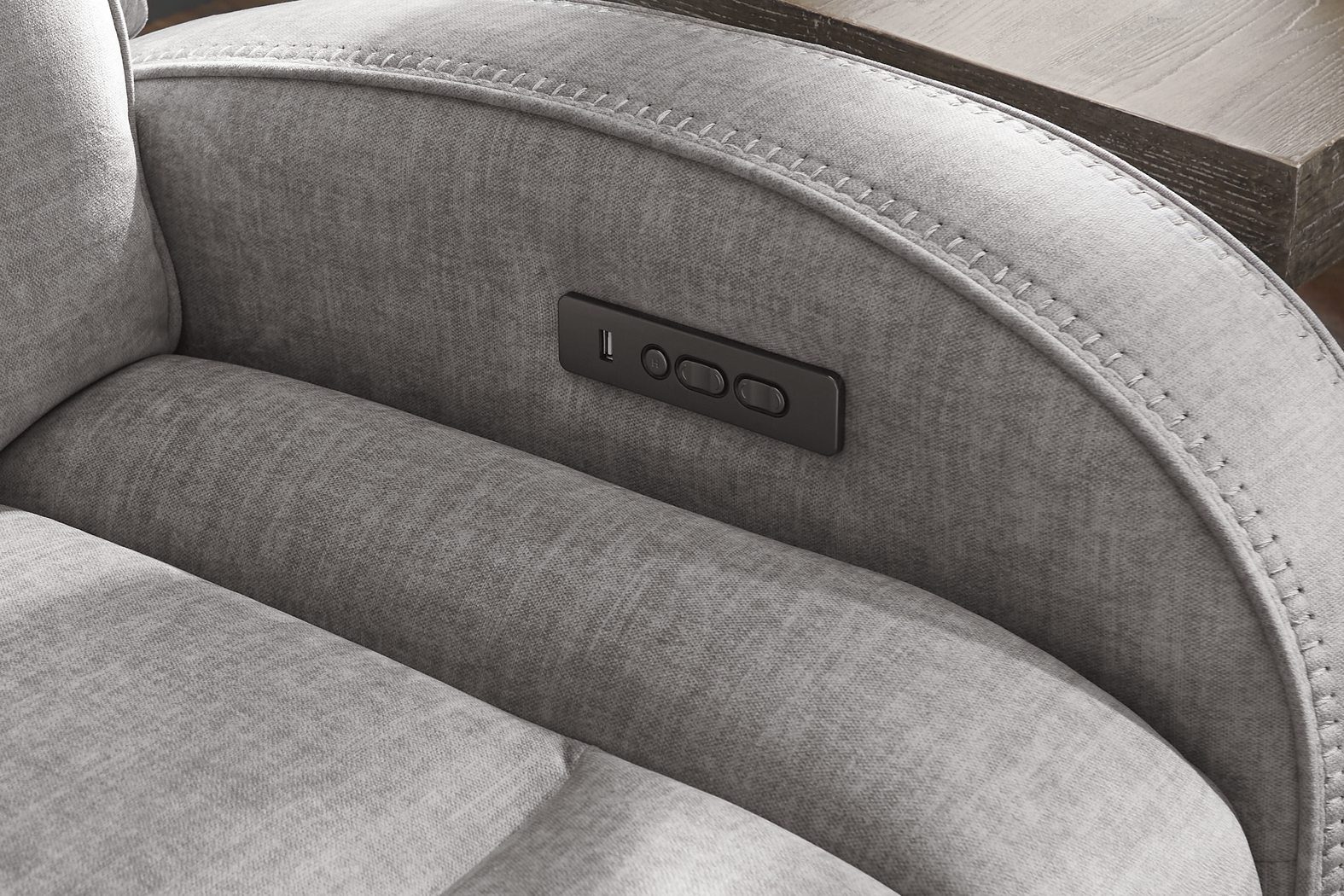 Copperfield Gray 5 Pc Living Room with Dual Power Reclining Sofa - Thumbnail - Image 10