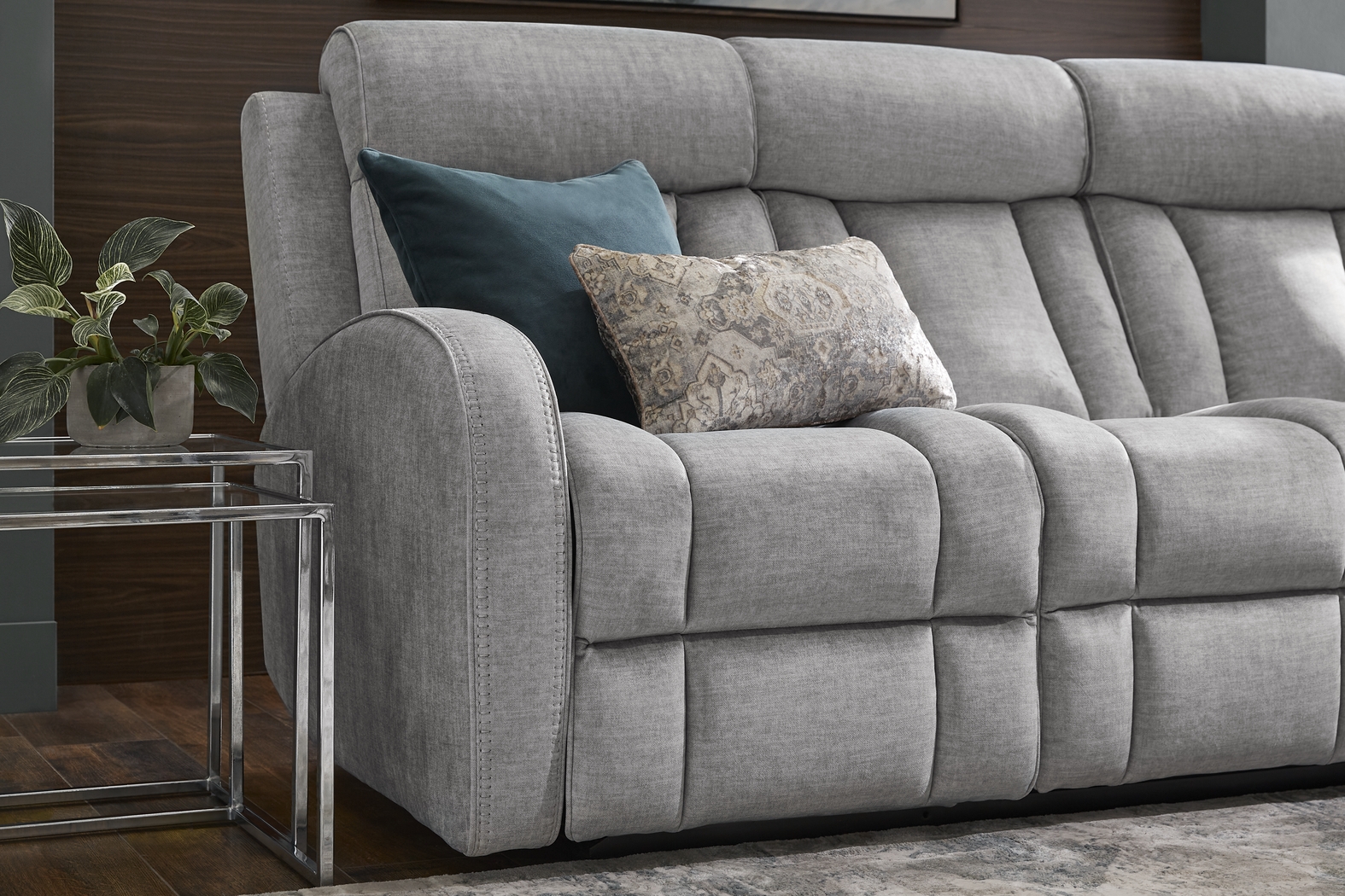 Copperfield Gray 5 Pc Living Room with Dual Power Reclining Sofa - Thumbnail - Image 7