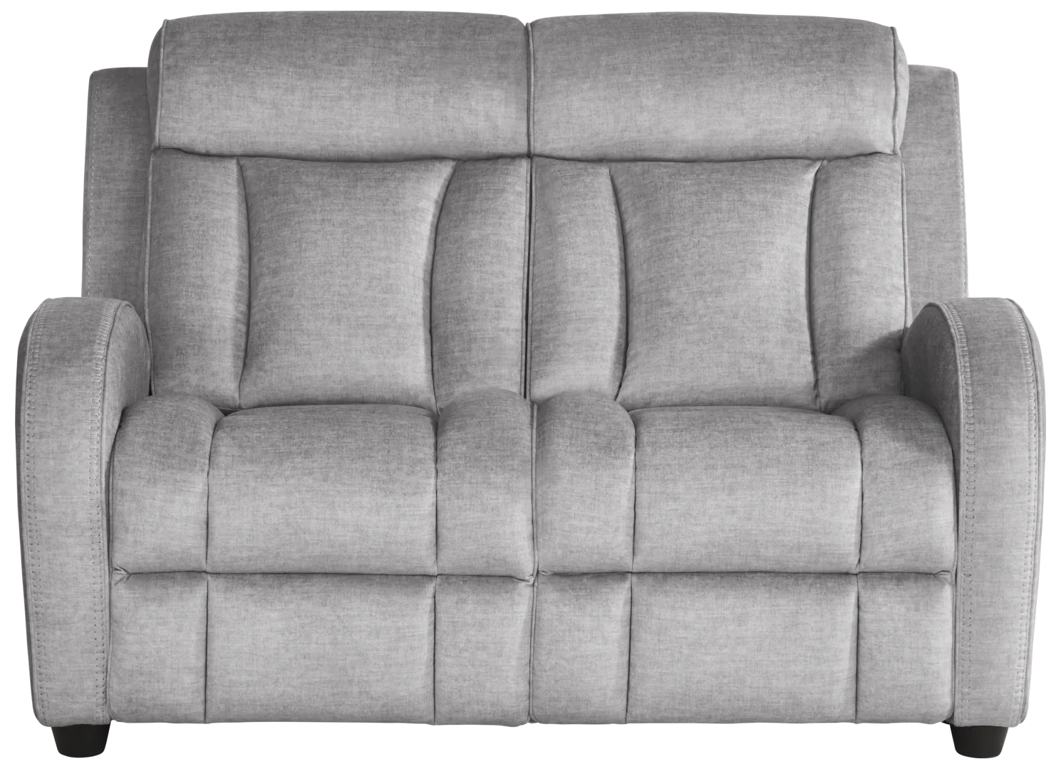 gray stationary loveseat
