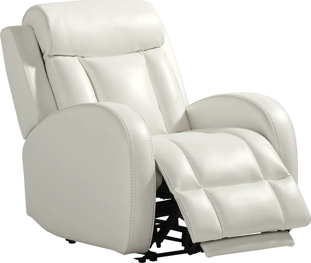 Copperfield White Dual Power Recliner - Thumbnail - Image 1