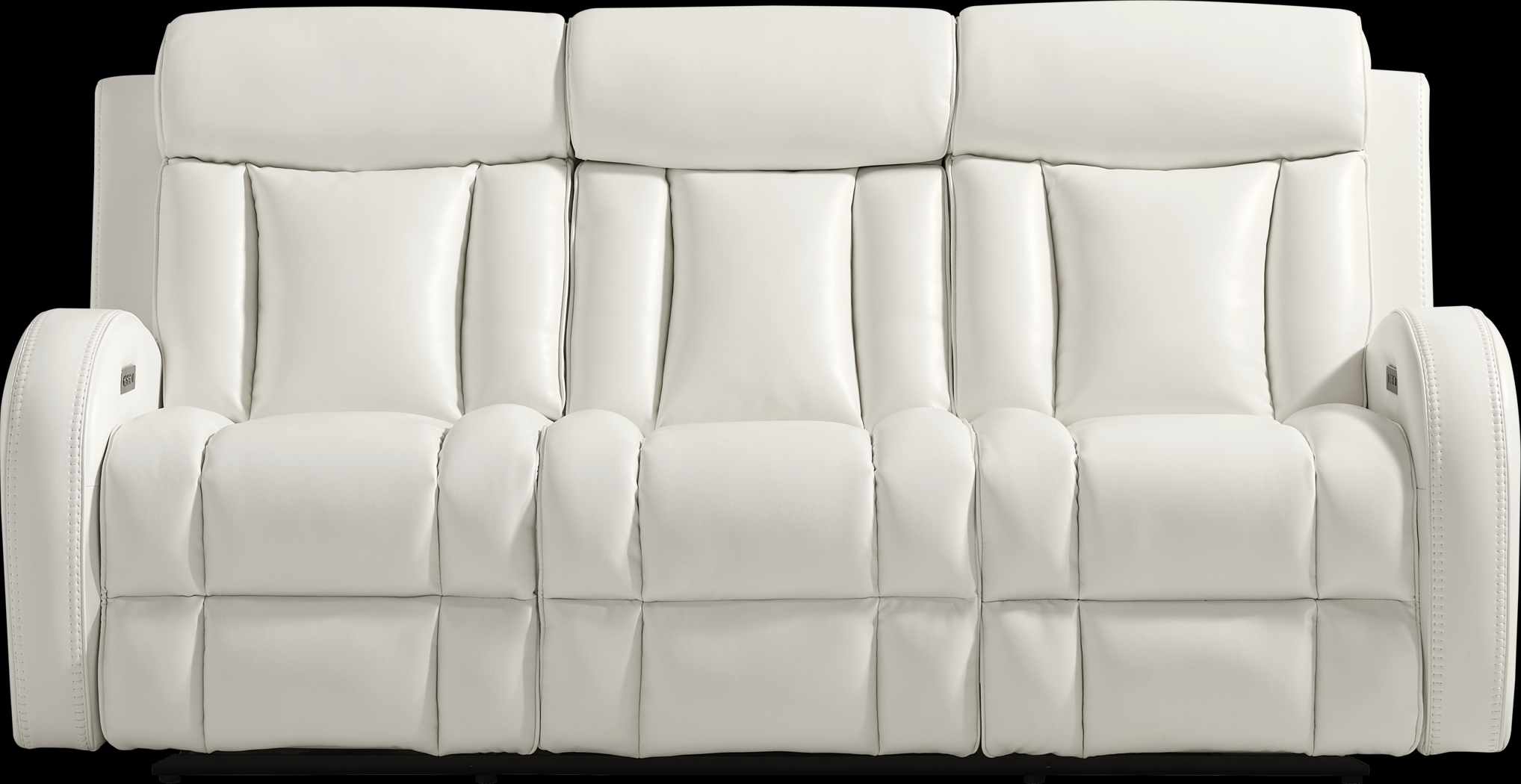 Copperfield White Dual Power Reclining Sofa - Thumbnail - Image 3