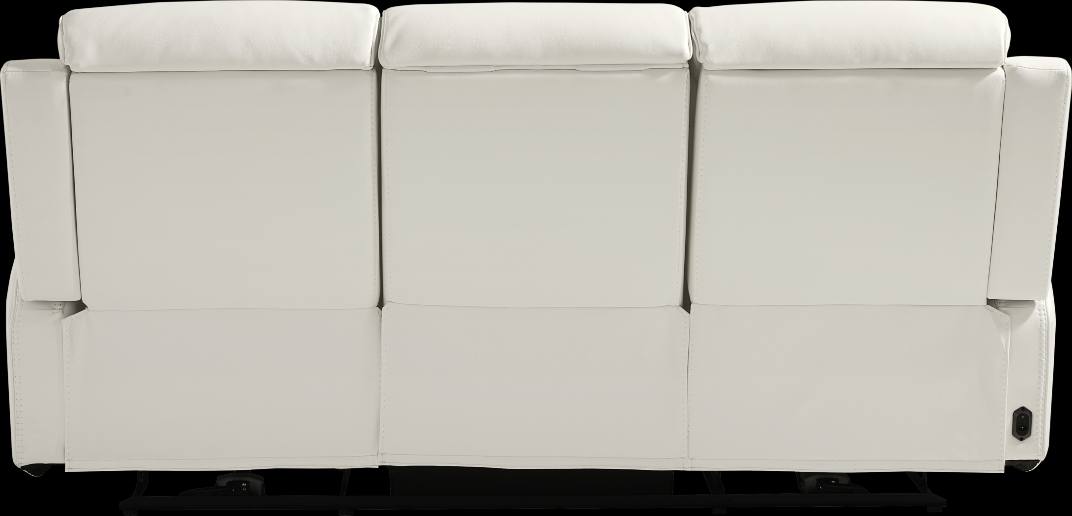 Copperfield White Dual Power Reclining Sofa - Thumbnail - Image 4