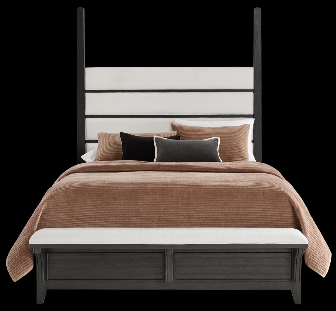 Copperline Black 5 Pc King Poster Bedroom with Bench - Thumbnail - Image 2