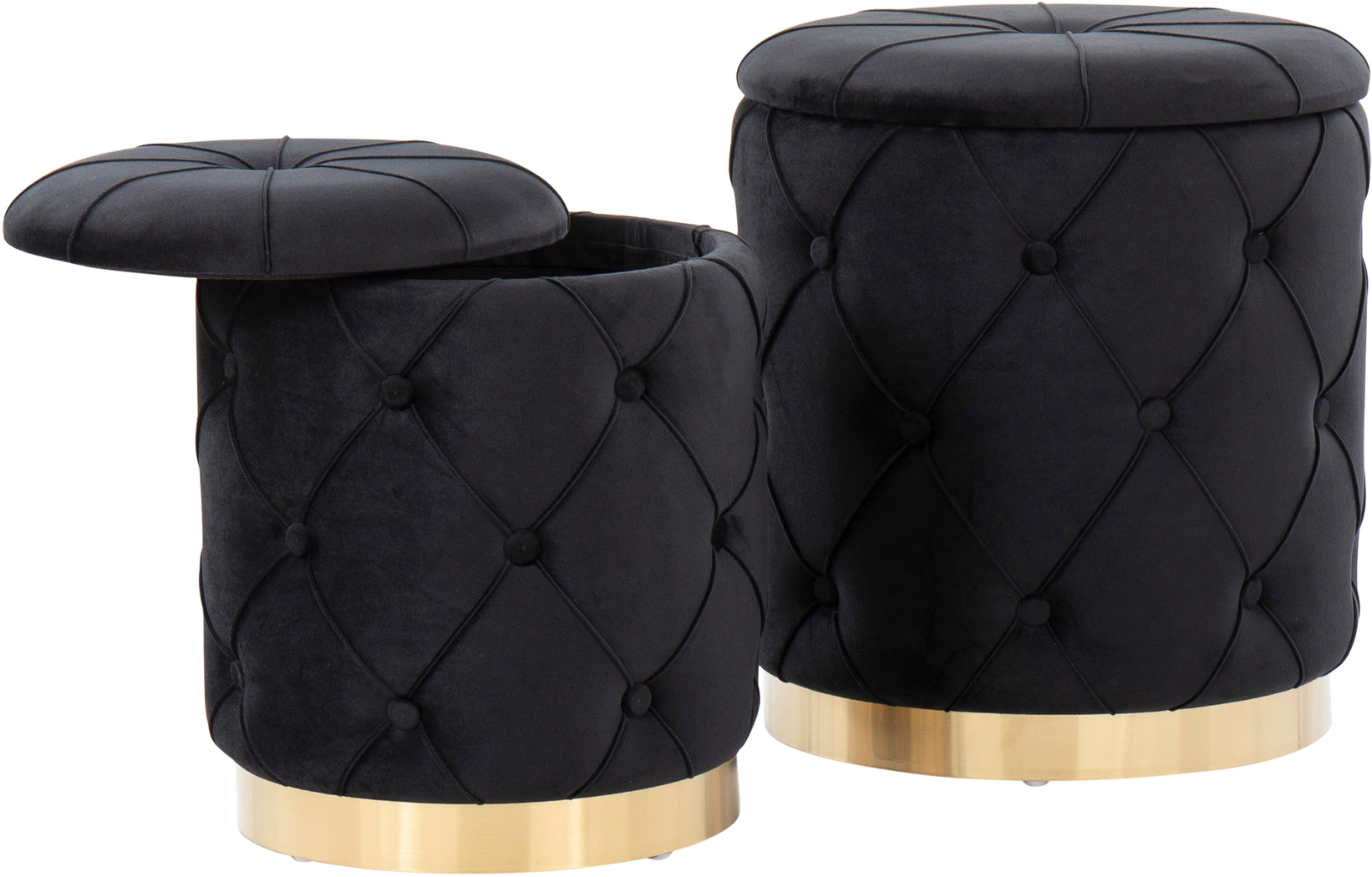 Coppinger Black Accent Ottoman Set of 2 - Thumbnail - Image 3