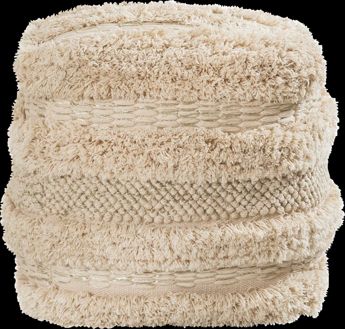 Cora Elle Beige Pouf - Thumbnail - Image 2