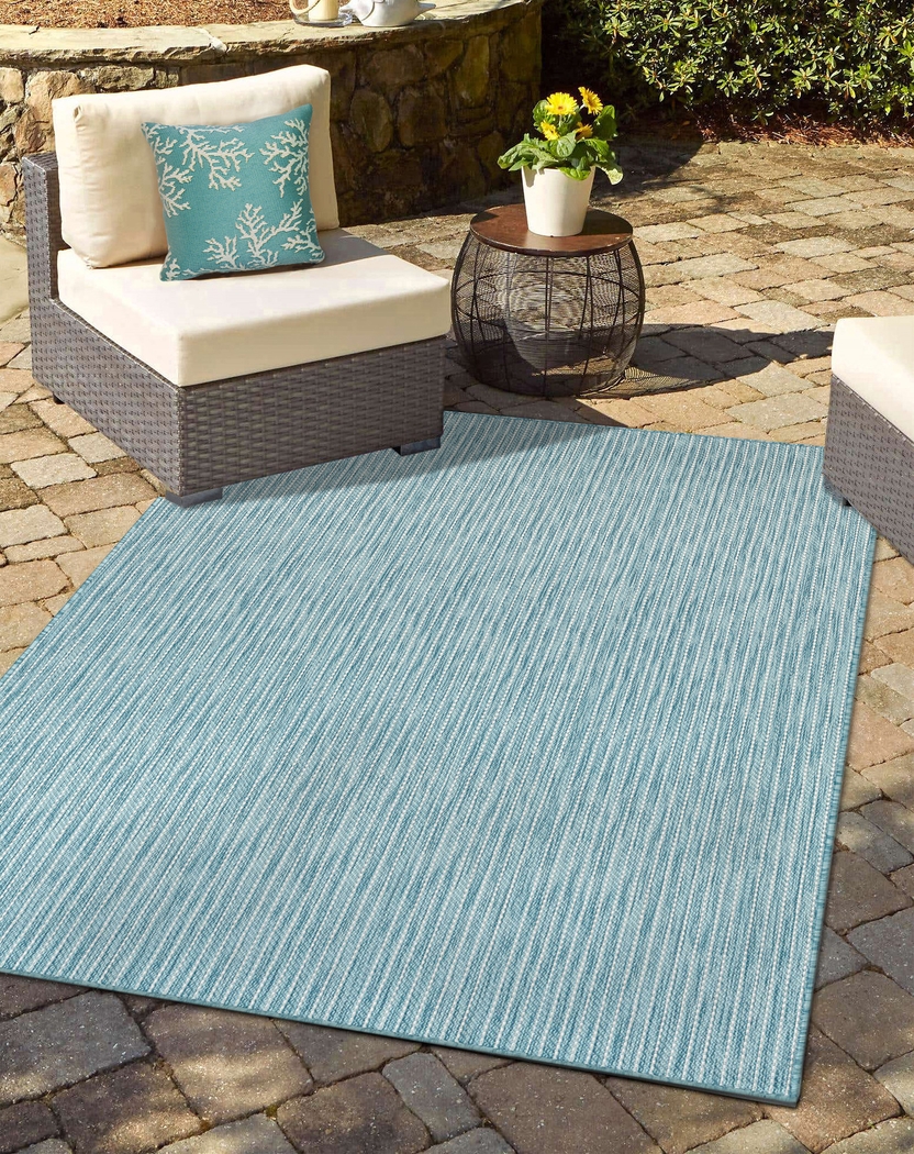 Coral Blossom Aqua Indoor/Outdoor Accent Pillow - Thumbnail - Image 6