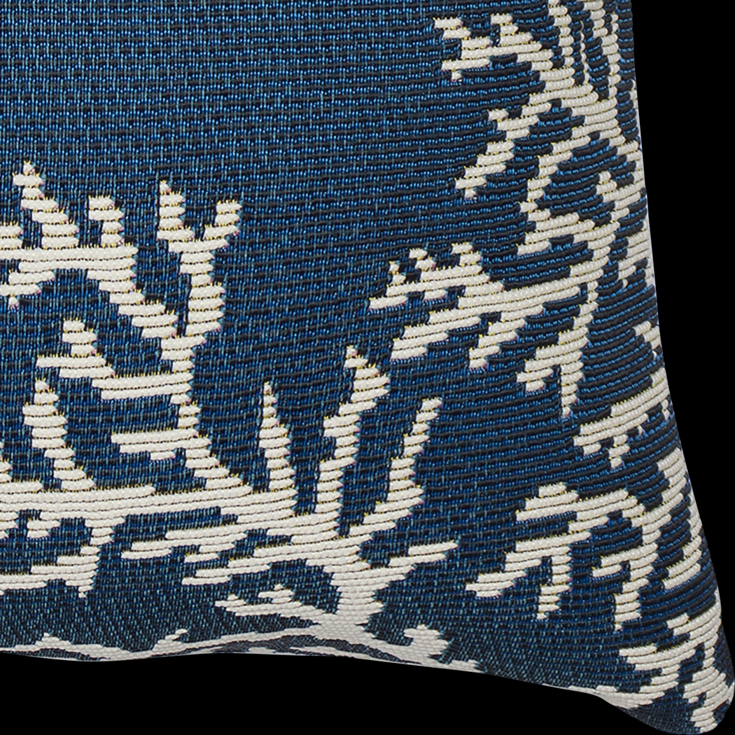 Coral Blossom Navy Indoor/Outdoor Accent Pillow - Thumbnail - Image 5