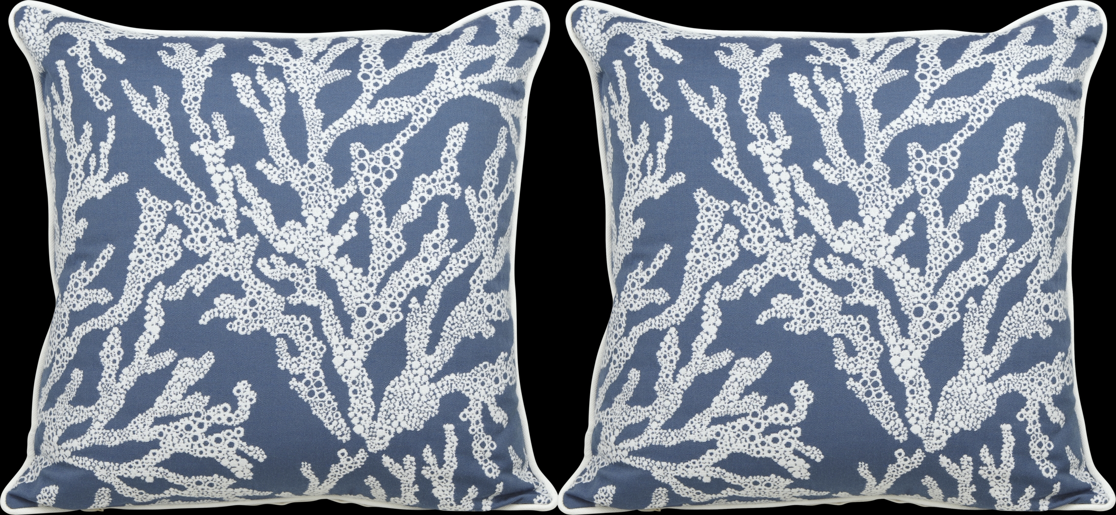 Coral Capri Blue Indoor/Outdoor Accent Pillow, Set of Two - Thumbnail - Image 1