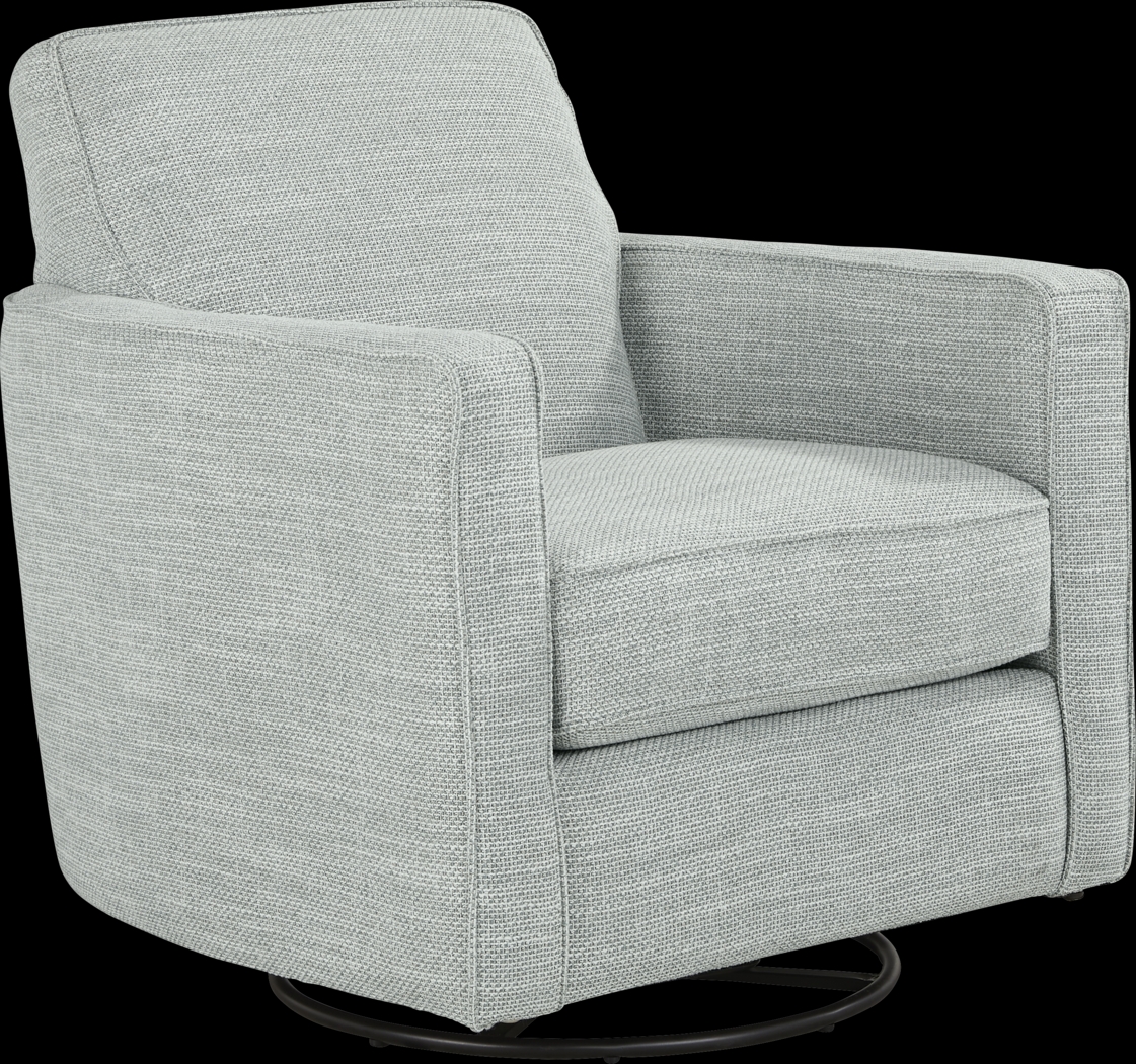 Coralville Blue Swivel Rocker Chair - Thumbnail - Image 1