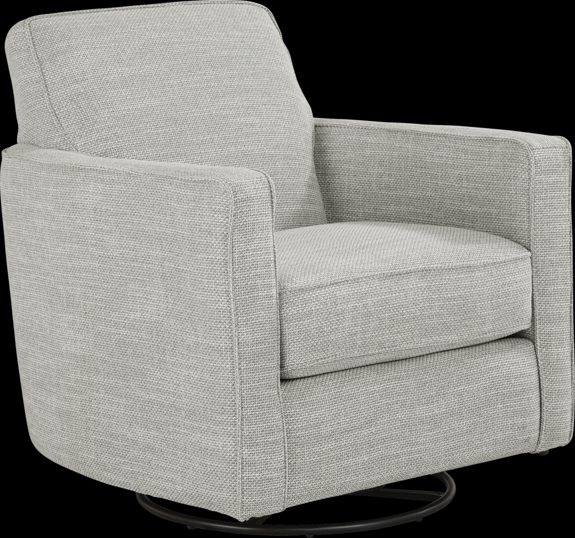 Coralville Gray Swivel Rocker Chair - Thumbnail - Image 1