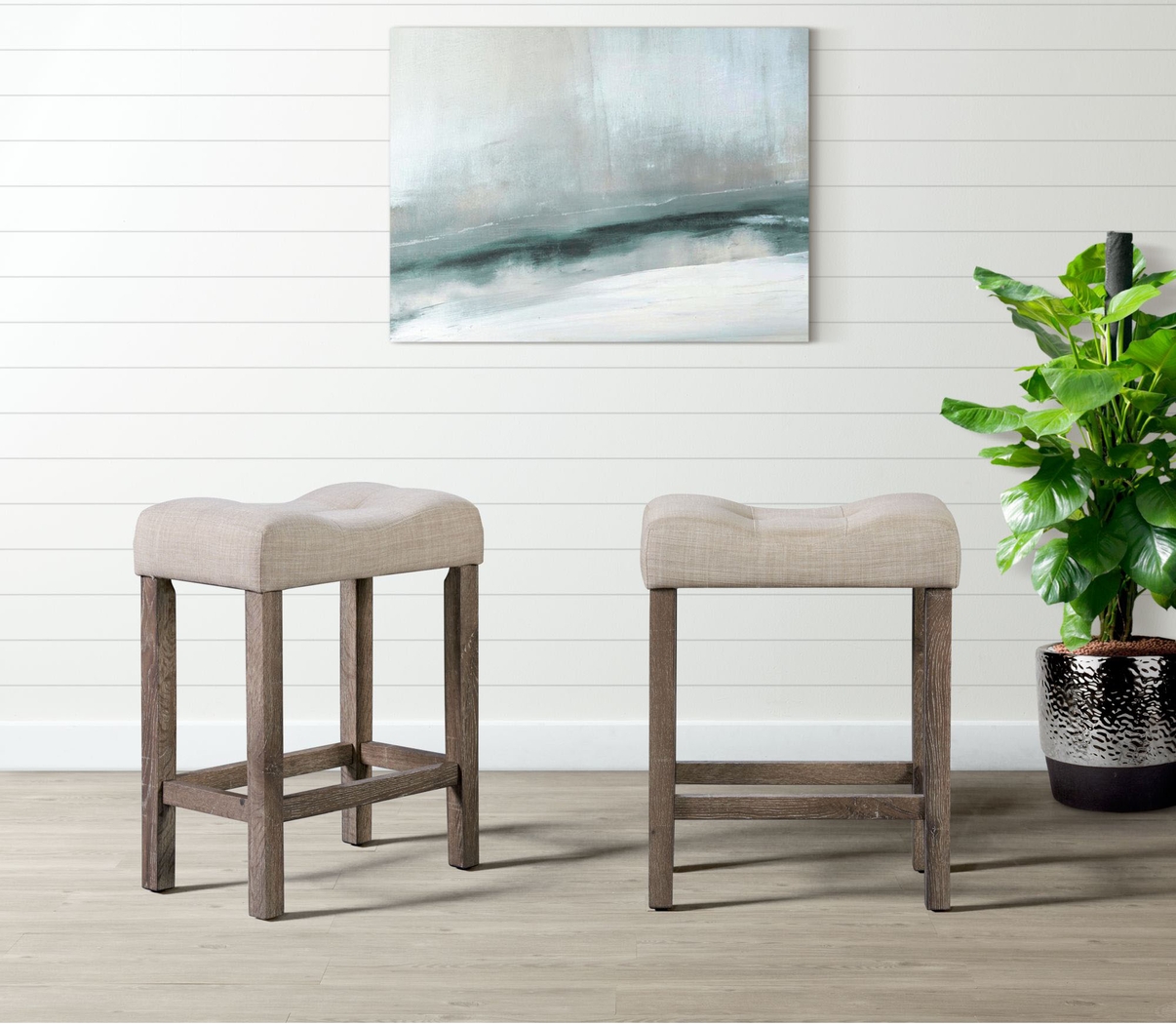 Coralwood Natural Counter Bar Stool Set - Thumbnail - Image 2
