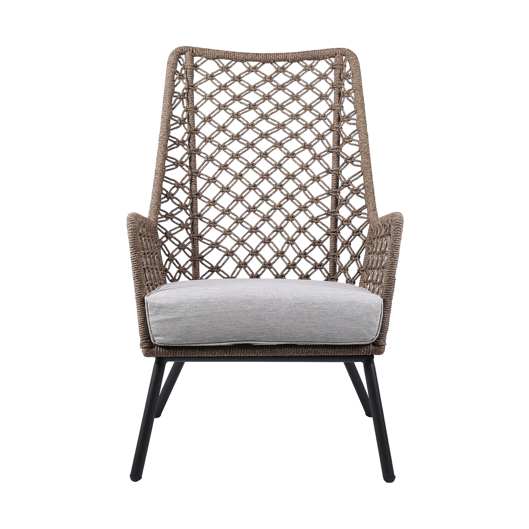 Corann Brown Outdoor Lounge Chair - Thumbnail - Image 2