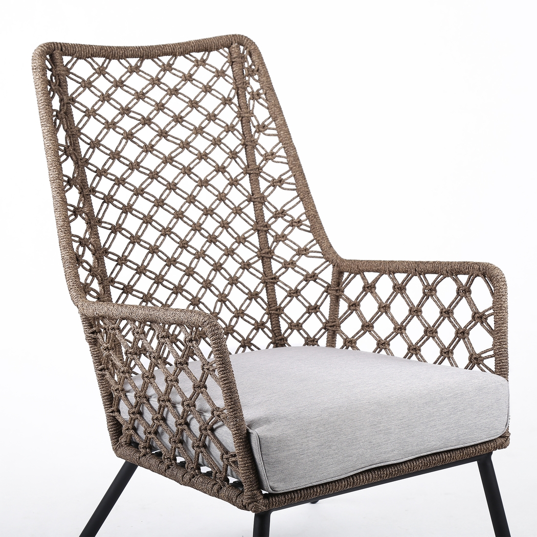 Corann Brown Outdoor Lounge Chair - Thumbnail - Image 4