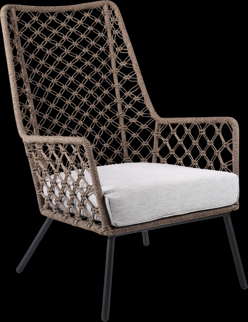 Corann Brown Outdoor Lounge Chair - Thumbnail - Image 1