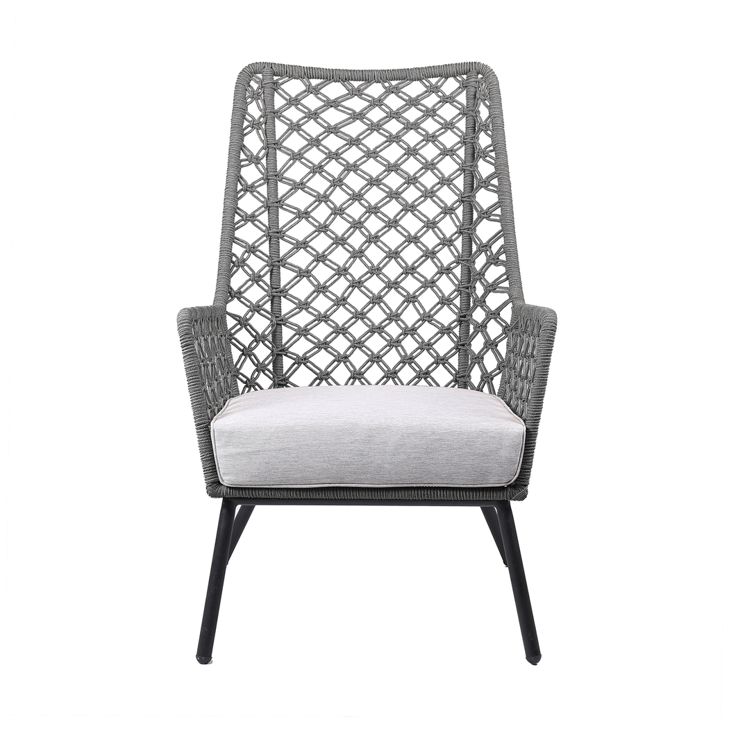 Corann Gray Outdoor Lounge Chair - Thumbnail - Image 2