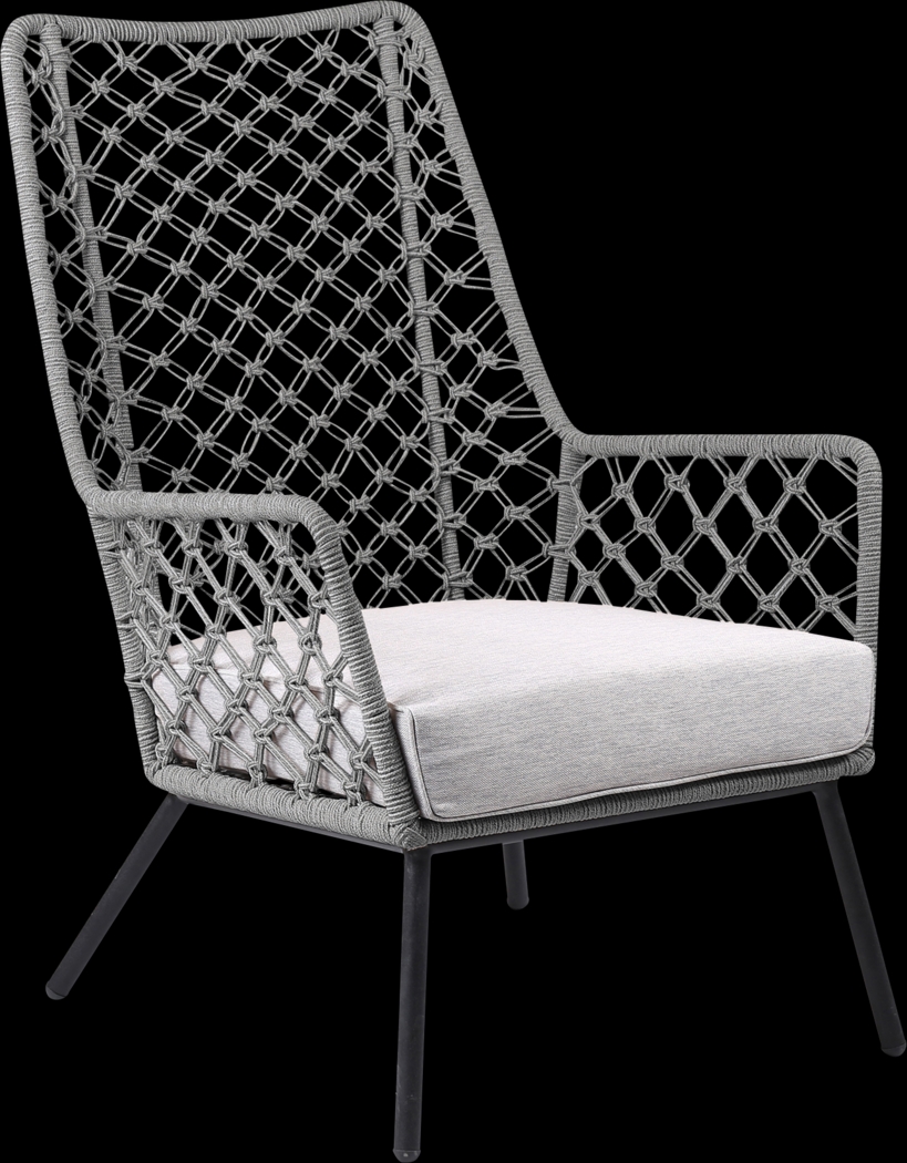 Corann Gray Outdoor Lounge Chair - Thumbnail - Image 1