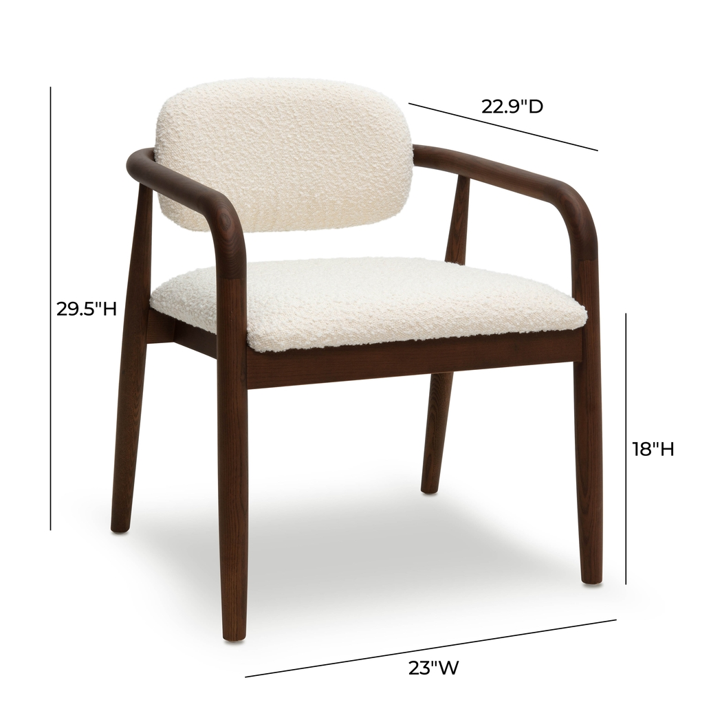 Corbly II Cream Arm Chair - Thumbnail - Image 6
