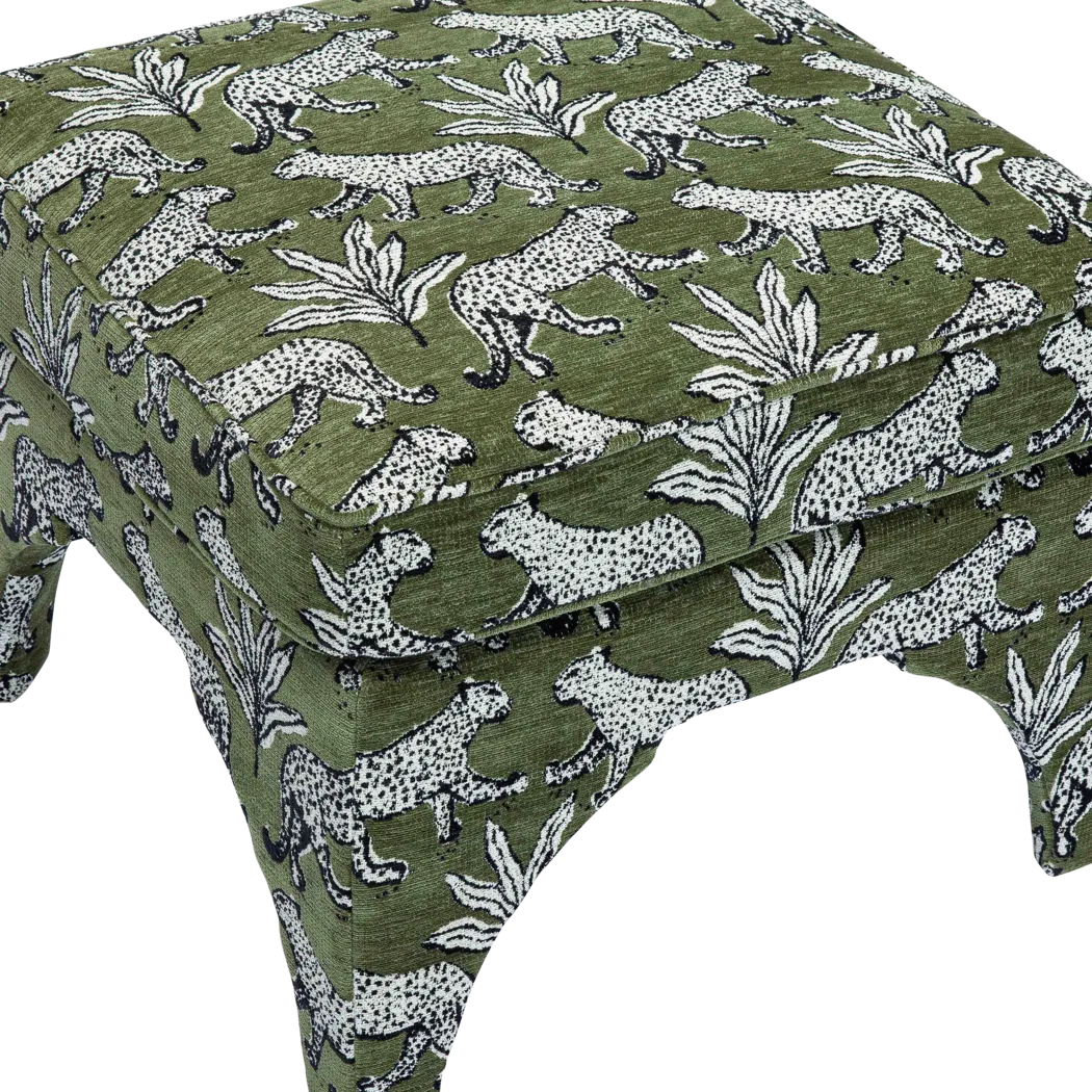 Corboro Green Ottoman - Thumbnail - Image 2