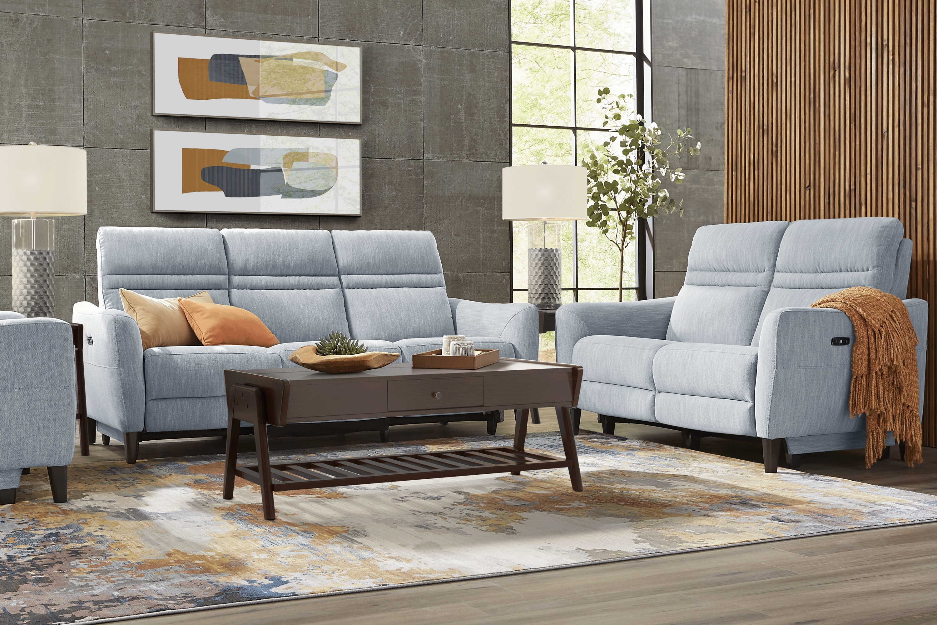 Corby Lane Ocean 5 Pc Dual Power Reclining Living Room - Thumbnail - Image 1
