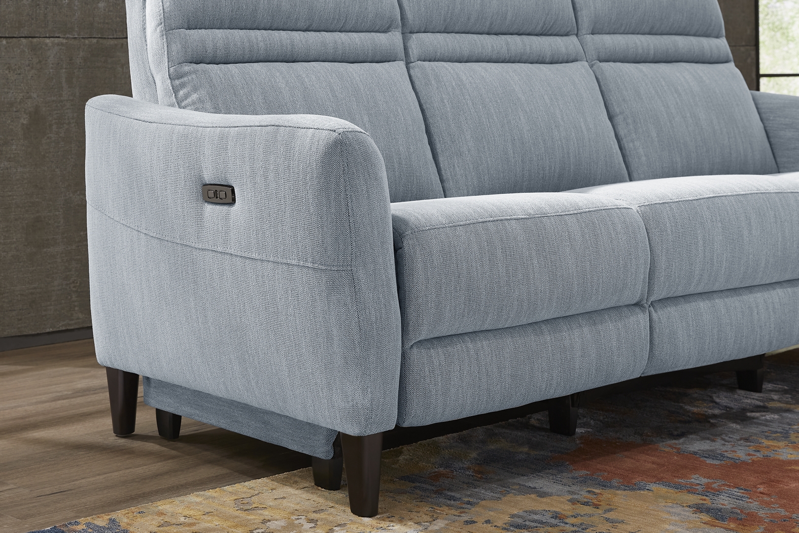 Corby Lane Ocean 5 Pc Living Room with Dual Power Reclining Sofa - Thumbnail - Image 10