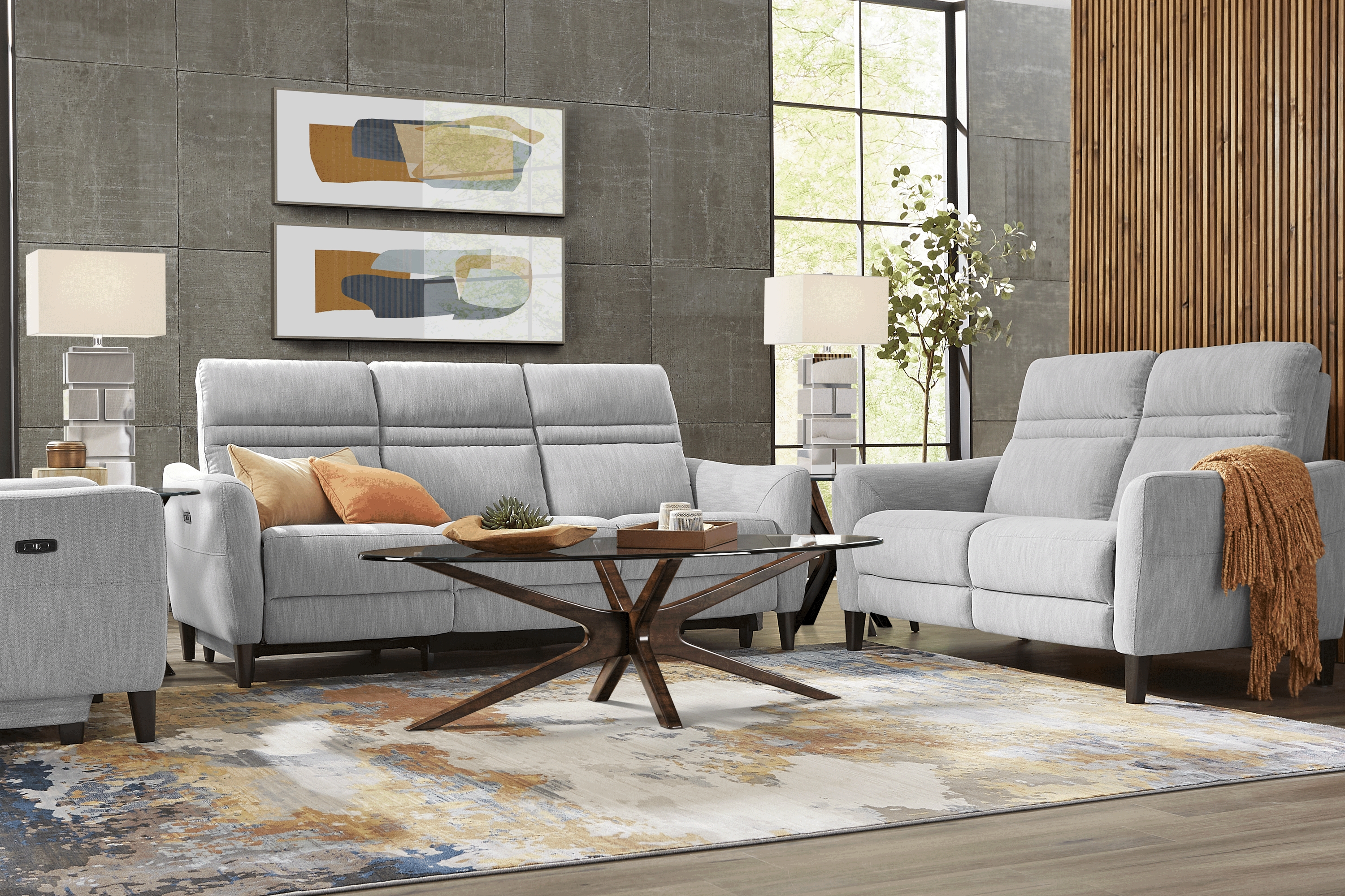 Corby Lane Platinum Dual Power Reclining Sofa - Thumbnail - Image 2