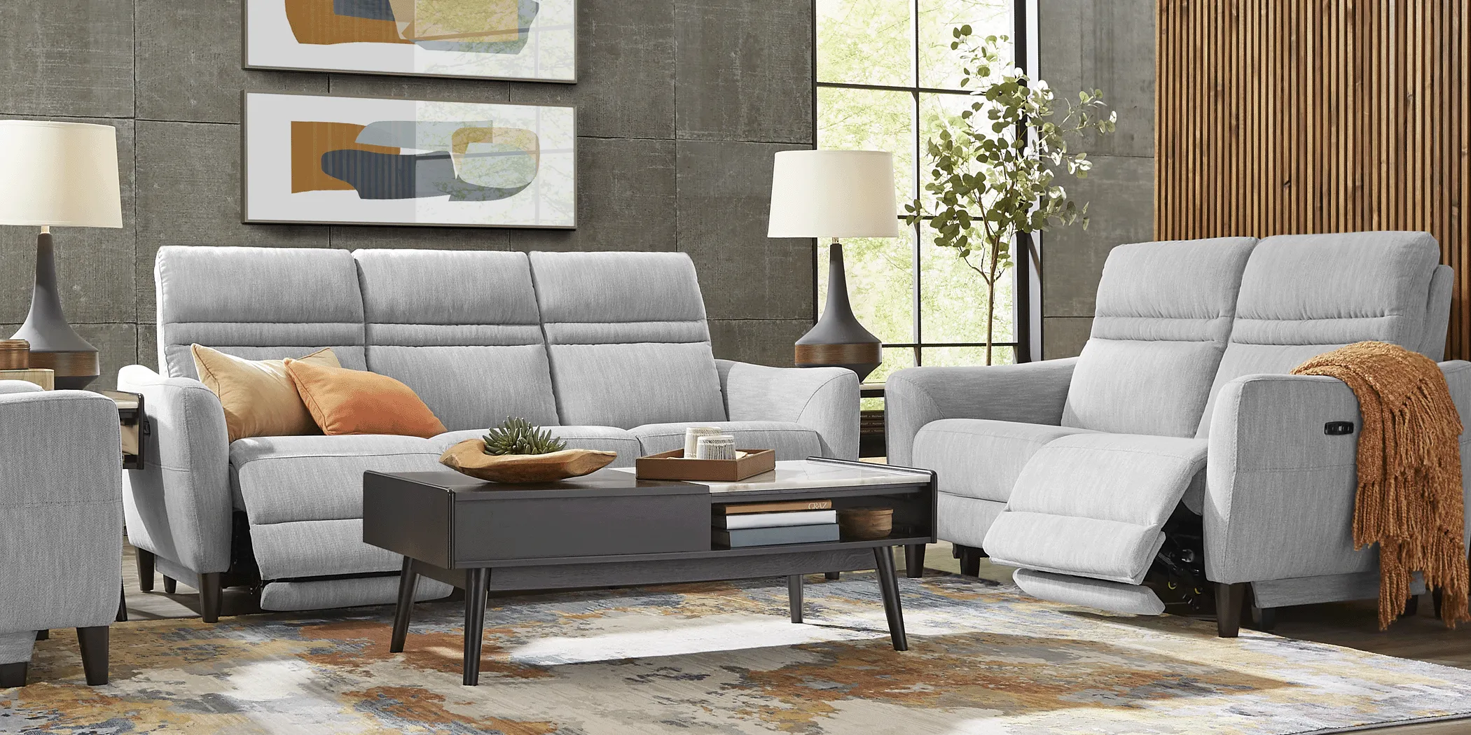 Corby Lane Platinum 7 Pc Dual Power Reclining Living Room - Thumbnail - Image 2