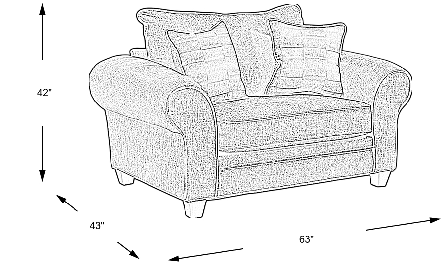 Dimension Image. Please refer to the Dimension Tab on this page for dimension details.