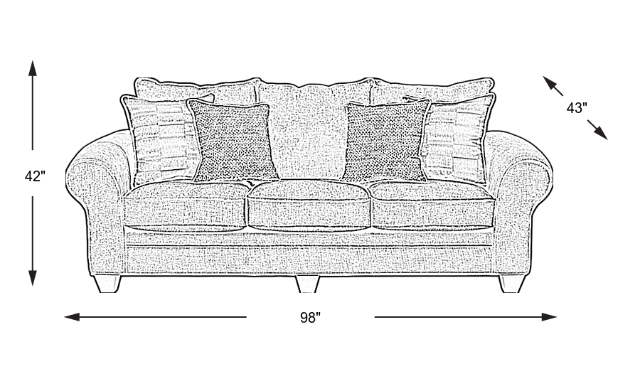 Dimension Image. Please refer to the Dimension Tab on this page for dimension details.