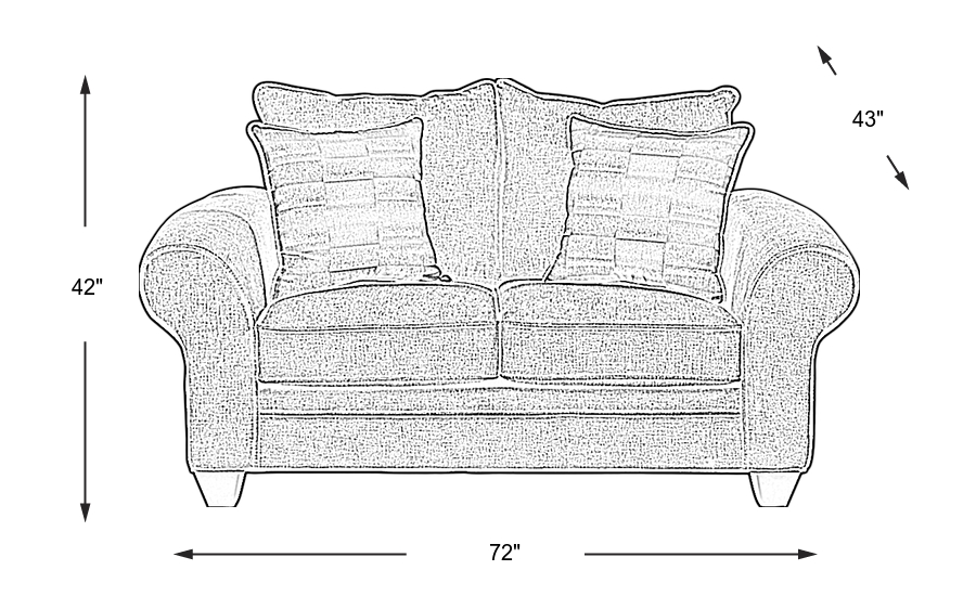 Dimension Image. Please refer to the Dimension Tab on this page for dimension details.