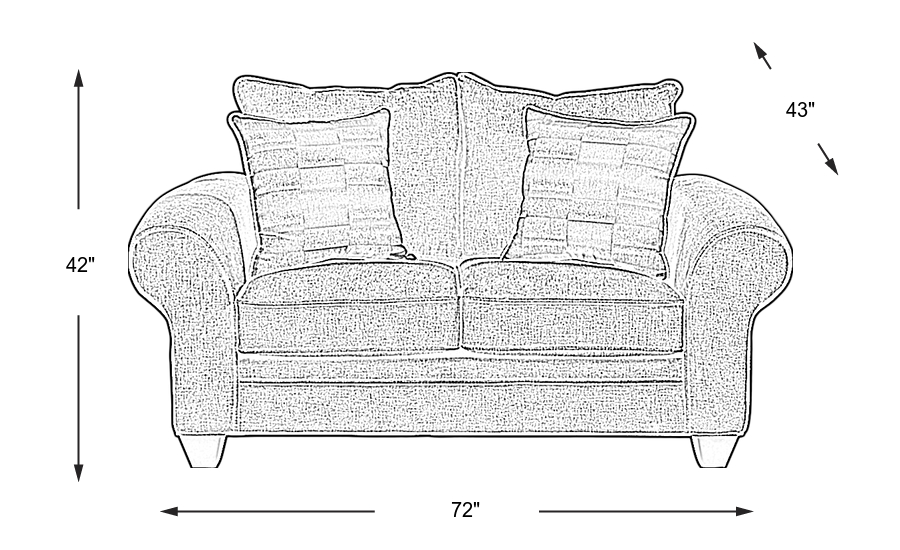 Dimension Image. Please refer to the Dimension Tab on this page for dimension details.