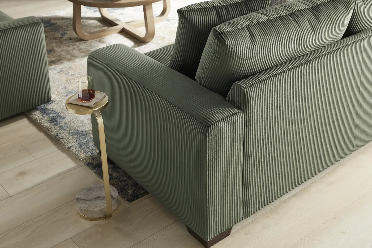 Cordelle Green 4 Pc Sectional Living Room - Thumbnail - Image 5