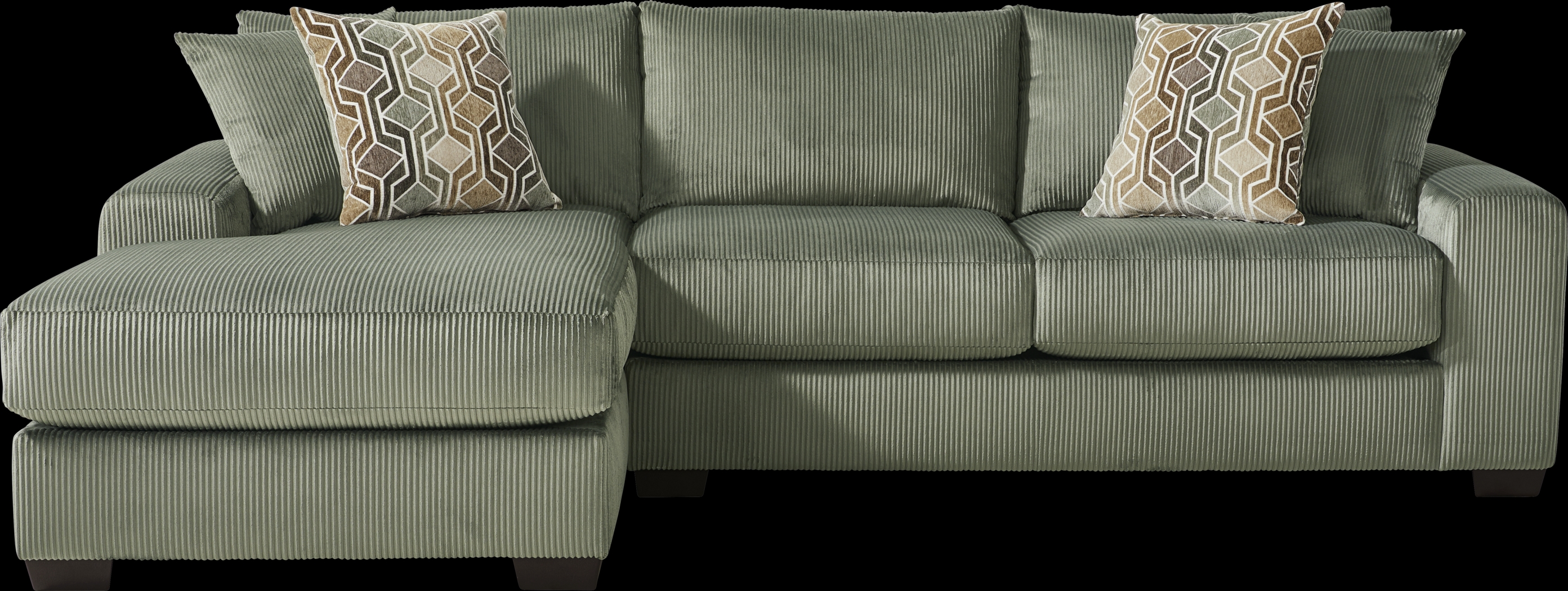 The Challenge Green 2 Pc Sectional - Thumbnail - Image 1