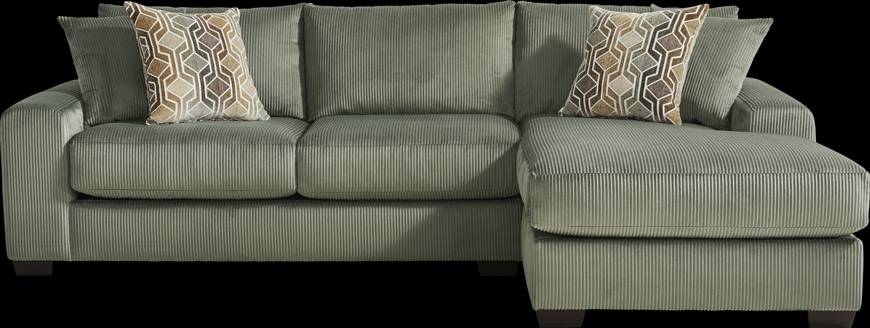 The Challenge Green 2 Pc Sectional - Thumbnail - Image 1