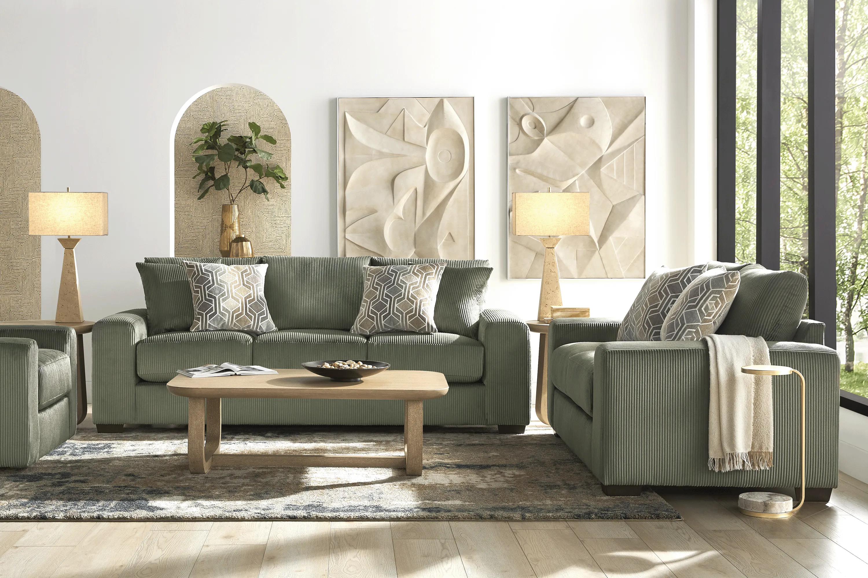 The Challenge Green 8 Pc Living Room - Thumbnail - Image 1