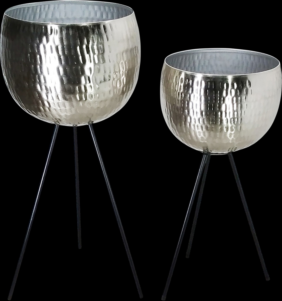 Cordrey Silver Planter, Set of 2 - Thumbnail - Image 1