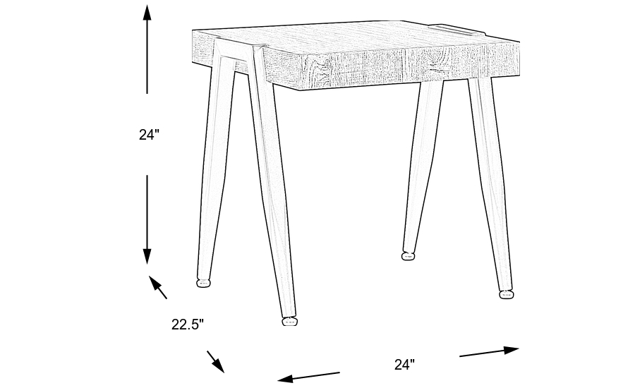 Dimension Image. Please refer to the Dimension Tab on this page for dimension details.