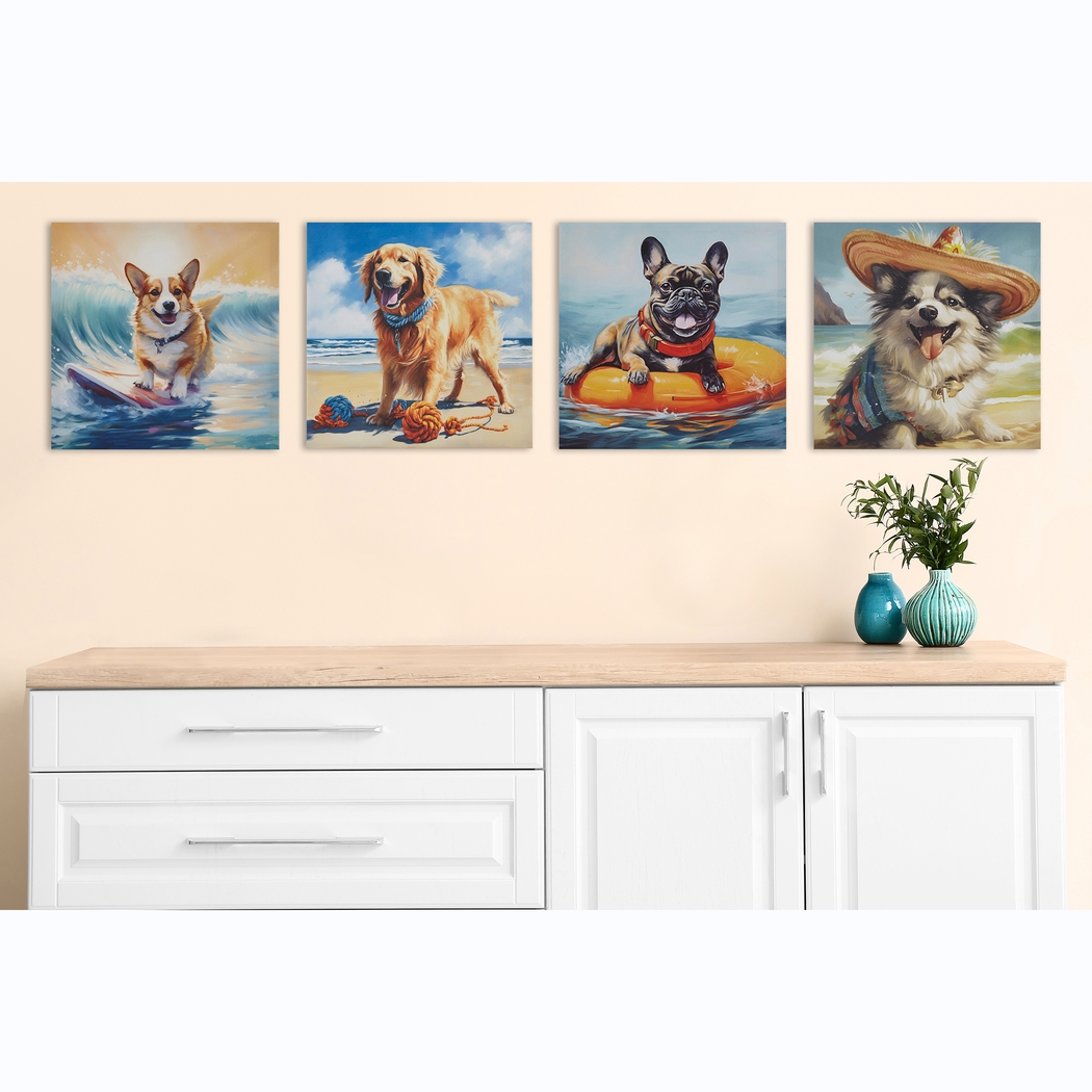 Corgi On The Beach Blue Wall Decor - Thumbnail - Image 6