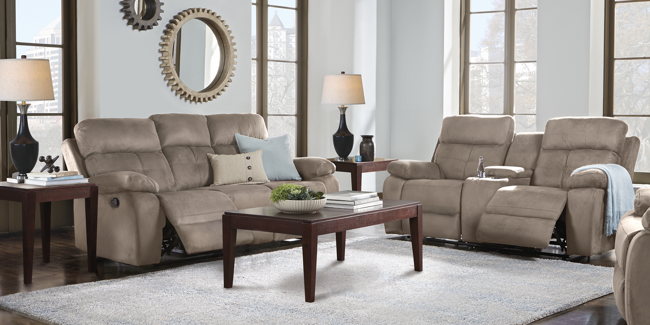 Corinne Stone 2 Pc Reclining Living Room - Thumbnail - Image 1